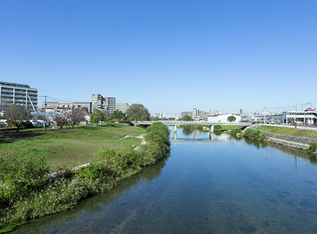 那珂川河川敷緑地 徒歩6分（約410m）