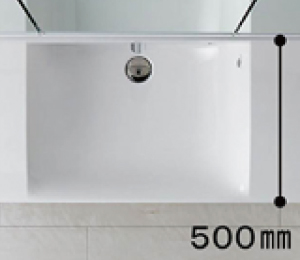 奥行き500mmのコンパクト設計